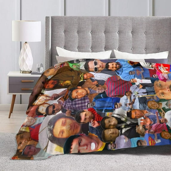 Blanket Adam Actors Sandler Throw Flannel Blankets Warm Soft Cozy Fuzzy Blanket for Bed Sofa Couch Camping Travel Gift Blankets for All Seasons 50"x40"