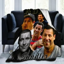 Blanket Adam Actors Sandler Throw Flannel Blankets Warm Soft Cozy Fuzzy Blanket for Bed Sofa Couch Camping Travel Gift Blankets for All Seasons 60""x50"", Black