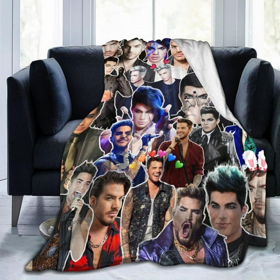 Blanket Adam Lambert Soft and Comfortable Wool Fleece Throw Blankets for Sofa Office car Camping Yoga Travel Home Decoration Cozy Plush Beach Blanket Gift