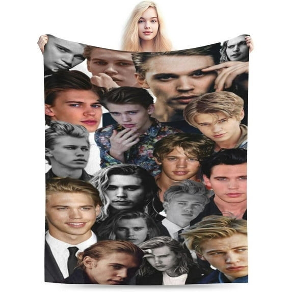 Blanket Austin Butler Soft and Comfortable Wool Fleece Throw Blankets Gift for Home Decoration Sofa Office car Camping Yoga Travel Home Decoration Cozy Plush Beach