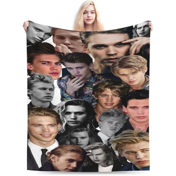 Blanket Austin Butler Soft and Comfortable Wool Fleece Throw Blankets Gift for Home Decoration Sofa Office car Camping Yoga Travel Home Decoration Cozy Plush Beach