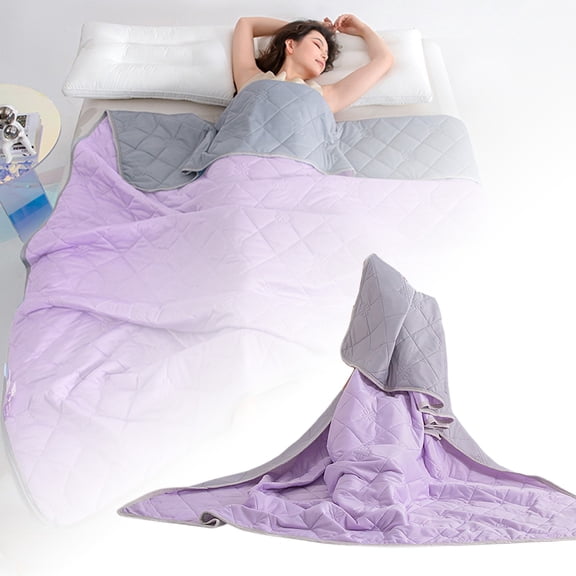 Blanket for Bed 150X200CM Soft Lightweight Summer Throw Ice Silk Feather Blend Breathable Machine Washable for Bedroom Hot Sleepers Warm Climates Home Use