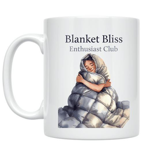 Blanket Bliss Enthusiast Club - Weighted Blanket Lovers - 11 oz Ceramic Coffee Mug