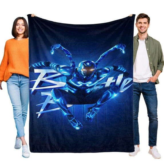 Blanket Blue Beetle for Boys Girls Lightweight Kids Throw Blanket Cute Soft Blankets Flannel Plush Blankets Gifts 40x50in