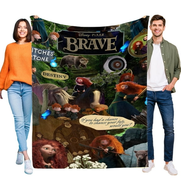 Blanket Brave Princess Merida for Boys Girls Lightweight Kids Throw Blanket Cute Soft Blankets Flannel Plush Blankets Gifts 30x40in