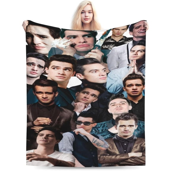 Blanket Brendon Urie Soft and Comfortable Wool Fleece Throw Blankets Gift for Home Decoration Sofa Office car Camping Yoga Travel Home Decoration Cozy Plush Beach