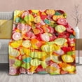 thumbnail image 1 of Blanket Candy Fleece Lightweight Throws Gift for Birthday Christmas Soft Flannel Blankets for All Season Bed Sofa Teen Size-50"x60", 1 of 6