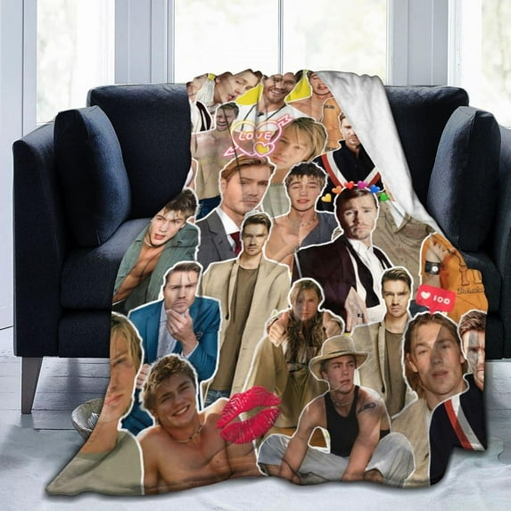 Blanket Chad Michael Murray Soft and Comfortable Wool Fleece Throw Blankets for Sofa Office car Camping Yoga Travel Home Decoration Cozy Plush Beach Blanket Gift