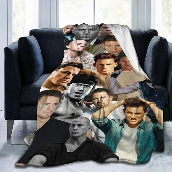 Blanket Channing Tatum Soft and Comfortable Wool Fleece Throw Blankets Gift for Home Decoration Sofa Office car Camping Yoga Travel Home Decoration Cozy Plush Beach