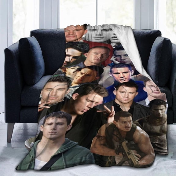 Blanket Channing Tatum Soft and Comfortable Wool Fleece Throw Blankets Gift for Home Decoration Sofa Office car Camping Yoga Travel Home Decoration Cozy Plush Beach