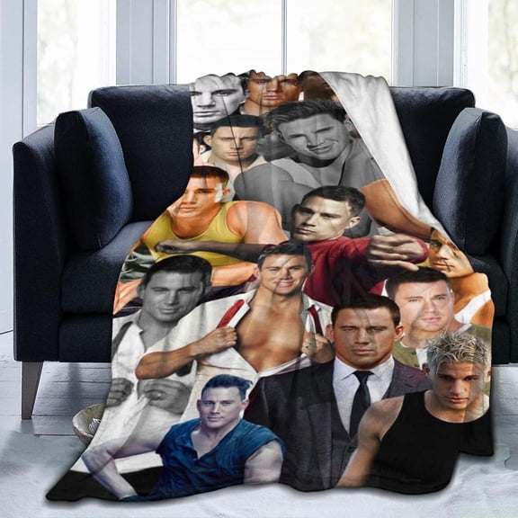 Blanket Channing Tatum Soft and Comfortable Wool Fleece Throw Blankets Gift for Home Decoration Sofa Office car Camping Yoga Travel Home Decoration Cozy Plush Beach