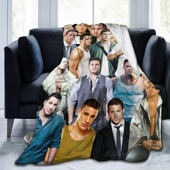 Blanket Channing Tatum Soft and Comfortable Wool Fleece Throw Blankets for Sofa Office car Camping Yoga Travel Home decoration Cozy Plush Beach Blanket Gift 30"x40"