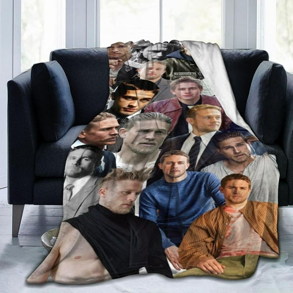 Blanket Charlie Hunnam Soft and Comfortable Wool Fleece Throw Blankets Gift for Home Decoration Sofa Office car Camping Yoga Travel Home Decoration Cozy Plush Beach