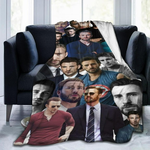 Blanket Chris Evans Soft and Comfortable Wool Fleece Throw Blankets Gift for Home Decoration Sofa Office car Camping Yoga Travel Home Decoration Cozy Plush Beach