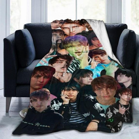 Blanket Colby Brock Soft and Comfortable Wool Fleece Throw Blankets Gift for Home Decoration Sofa Office car Camping Yoga Travel Home Decoration Cozy Plush Beach