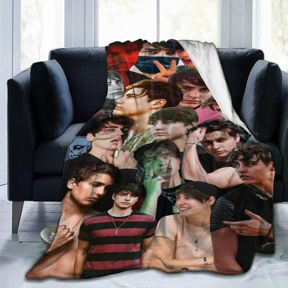 Blanket Colby Brock Soft and Comfortable Wool Fleece Throw Blankets Gift for Home Decoration Sofa Office car Camping Yoga Travel Home Decoration Cozy Plush Beach