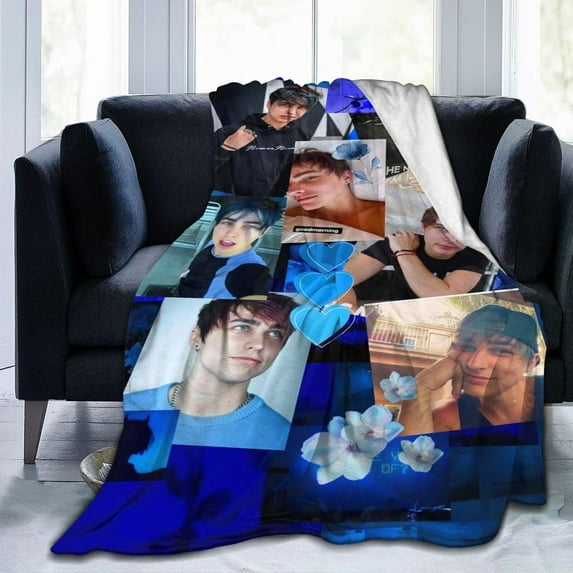 Blanket Colby Musics Brock Throw Flannel Blankets Warm Soft Cozy Fuzzy Air Conditioning Blanket for Living Room Sofa Bed Gift Blankets for All Seasons 30"x40"