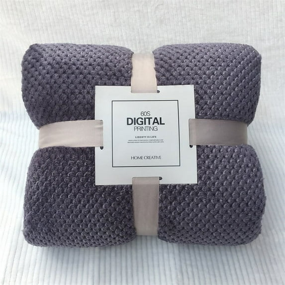 Blanket Coral Fleece Blanket Purple 70*100Cm,A Blanket,Soft Warm Plaid Fleece Bed Blanket Large Mesh Flannel Blankets Thick Breathable