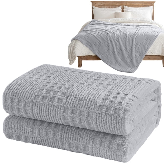 Blanket,Cotton Weave Throw Blanket Soft Lightweight Breathable Cozy Summer Throws For Couch Bed Sofa Aesthetic Woven Blanket For Home Decor