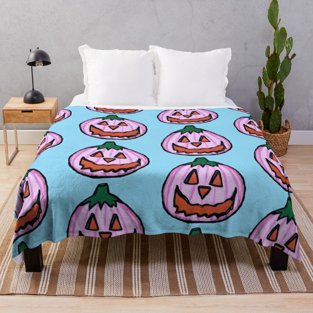 Blanket Cute Pumpkin Bat King Full Size Lightweight Super Soft Warm for