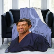 Blanket Derek Actors Shepherd Throw Flannel Blankets Warm Soft Cozy Fuzzy Air Conditioning Blanket for Living Room Sofa Bed Gift Blankets for All Seasons 30"x40"
