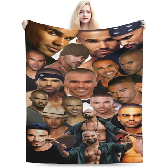 Blanket Derek Morgan Soft and Comfortable Wool Fleece Throw Blankets Gift for Home Decoration Sofa Office car Camping Yoga Travel Home Decoration Cozy Plush Beach