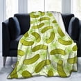 thumbnail image 1 of Blanket Dill Pickles Fleece Blanket Foldrable Throw Blanket Washable Couch Sofa Fuzzy Blanket Reversible Plush Blanket Beach Blanket for Home Office, 1 of 1
