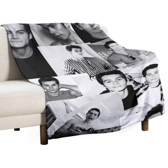 Blanket Dylan Star Obrien Blanket Poster Soft Comfortable Warm Wool Blanket Fan Gift Suitable for Room Sofa Office Bed Car Camping Sofa Decoration Comfortable 30x40