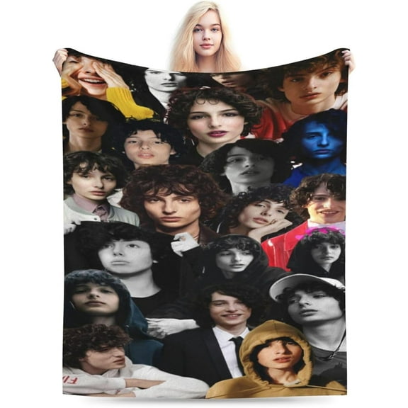 Blanket Finn Wolfhard Soft and Comfortable Wool Fleece Throw Blankets Gift for Home Decoration Sofa Office car Camping Yoga Travel Home Decoration Cozy Plush Beach