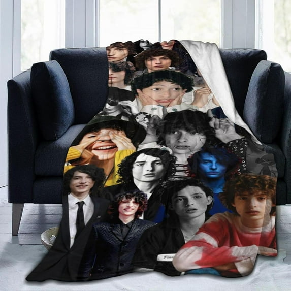 Blanket Finn Wolfhard Soft and Comfortable Wool Fleece Throw Blankets Gift for Home Decoration Sofa Office car Camping Yoga Travel Home Decoration Cozy Plush Beach