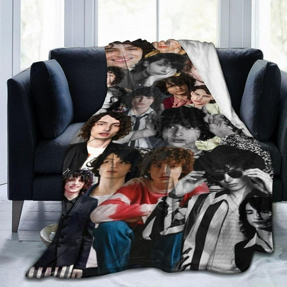 Blanket Finn Wolfhard Soft and Comfortable Wool Fleece Throw Blankets Gift for Home Decoration Sofa Office car Camping Yoga Travel Home Decoration Cozy Plush Beach