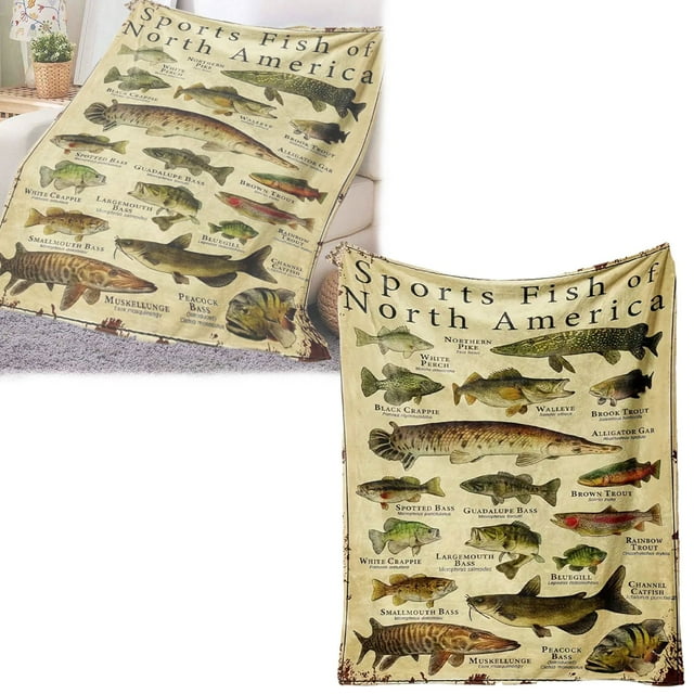 Blanket ! Fishing Blanket Fishing Enthusiast'S Blanket Gift Sports Fish