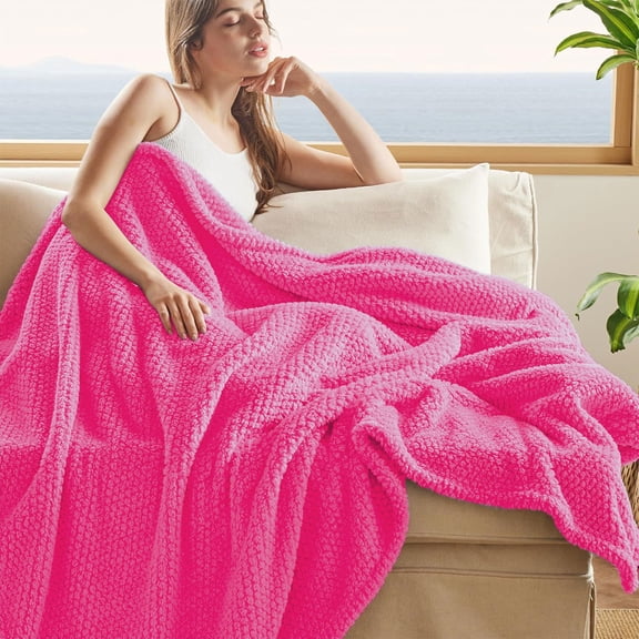 Blanket,Fleece Throw Blanket Extra Large Soft And Warm Blankets For Couch Sofa And Bed Textured Cozy Fuzzy And Lightweight