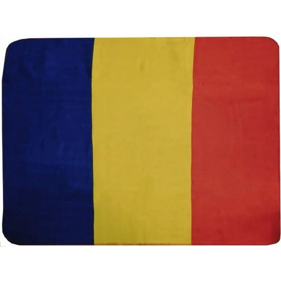 Blanket Fleece Throw National Flag Romania 50"X60" New With Protective Sleeve