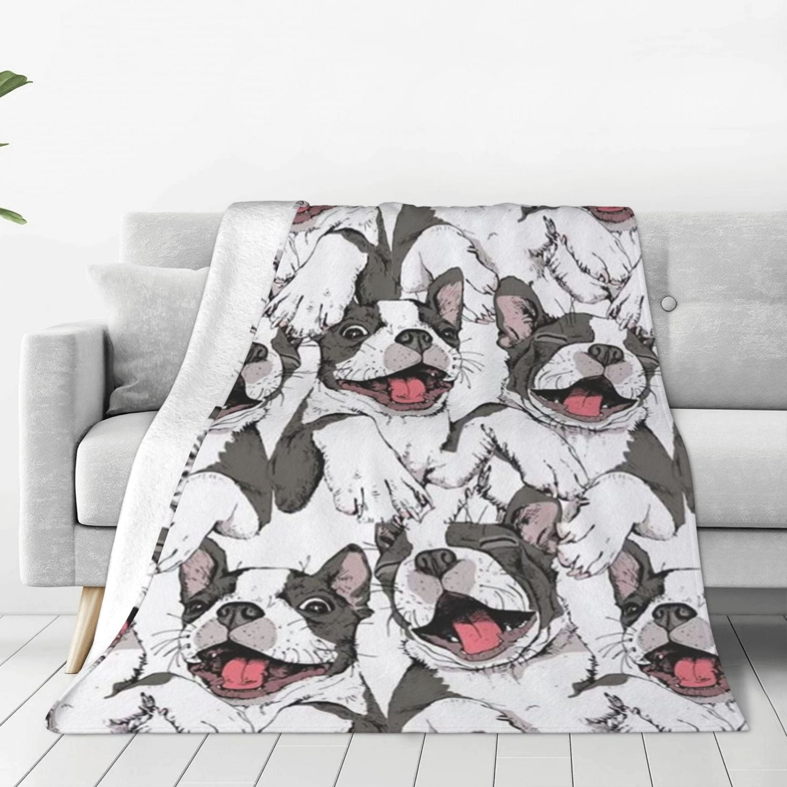 50x60inch 127x152cm Lightweight Blanket French Bulldog Blanket
