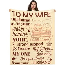 Blanket Gift for Wife - to My Wife Blanket from Husband - Anniversary Wedding Gift for Her - Mothers Day Christmas Birthday Valentines Throw Blanket Gift Idea