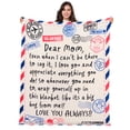 thumbnail image 1 of Blanket Gift for Mom from Daughter Son,Soft Throw Blanket Fleece for Mother's Day,Mom Birthday,Letter Design，60" x 50", 1 of 9