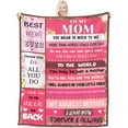 thumbnail image 1 of Blanket Gifts for Mom, Mom Birthday Gifts from Daughter & Son, I Love You Present Throw Blanket Mom, Sweet Blanket Gift for Mothers Day, Christmas, Valentine''s Day, Anniversary 60" × 50", 1 of 6