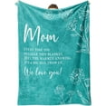 thumbnail image 1 of Blanket Gifts for Mom, Mom Birthday Gifts, Warm Gifts for Mom from Daughter Son, Mom Gifts for Mothers Day Christmas, Super Soft Flannel Throw Blanket for Mom 50" x 60", Teal, 1 of 6