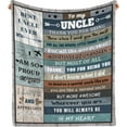 thumbnail image 1 of Blanket Gifts for Uncle, Fathers Day Uncle Gifts from Niece Nephew, Cool Birthday for Uncle, to My Best Uncle Ever Throw Blanket Soft Flannel 50''''x60'''', 1 of 6