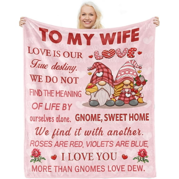 Blanket Gifts for Wife Romantic Anniversary Birthday Gifts for Wife Her I Love You Presents for Wife from Husband to My Wife Warm Gifts for Christmas Valentine's Mother's Day