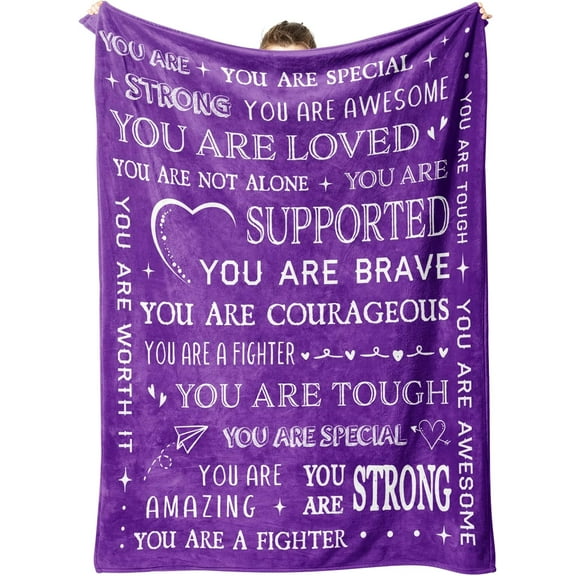 Blanket Gifts for Women- Get Well Blanket, Inspirational Gift for Her Him, Feel Better After Surgery Gift, Thinking of You Present for Mom Friend Sister Daughter, 60'''' x 50''''