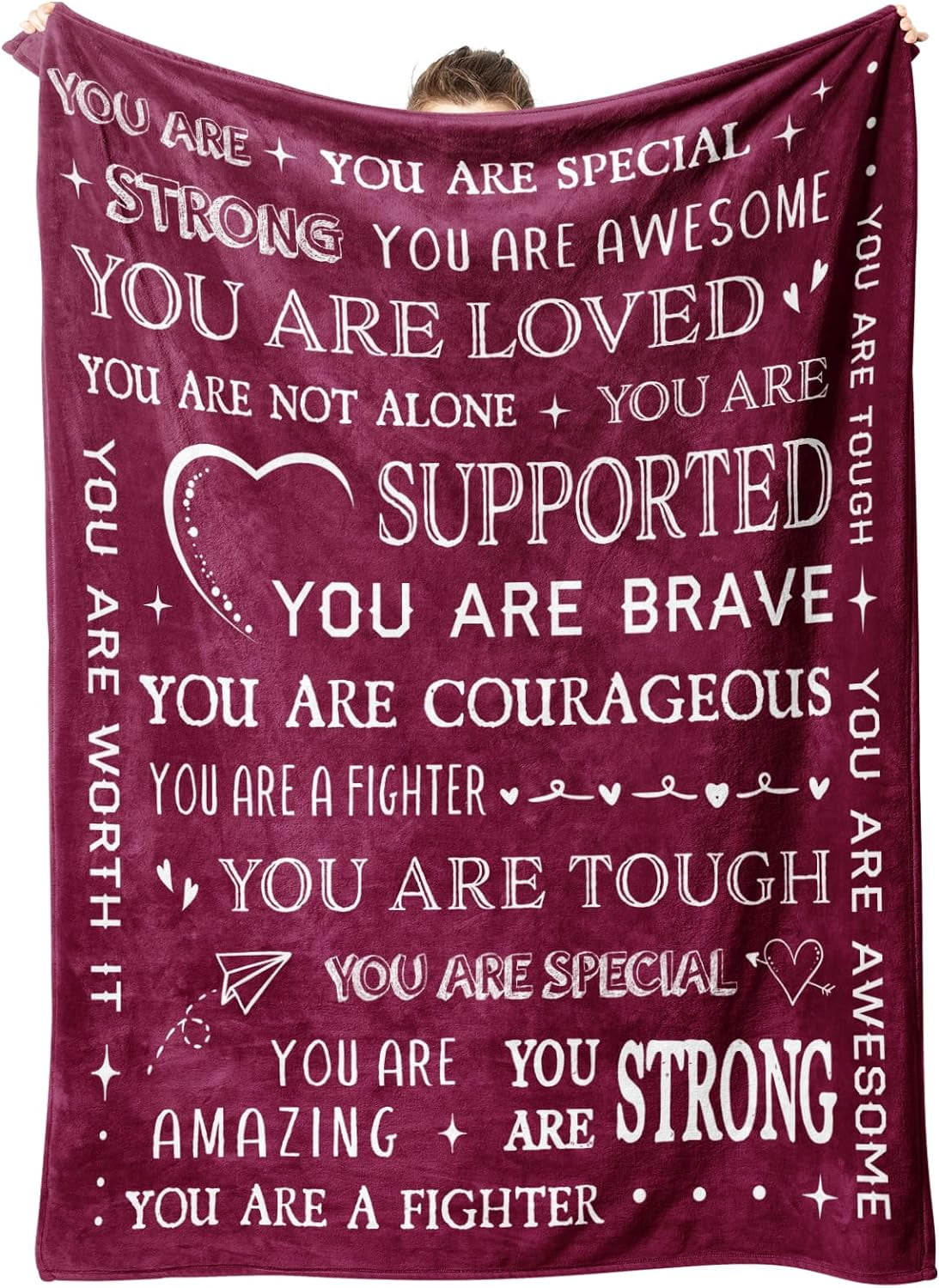 Blanket Gifts for Women Men Get Well Blanket Inspirational Gifts for Her Him Feel Better After Surgery Present Thinking of You Birthday Gift for Mom Grandma Sister Friend 60'' x 50''