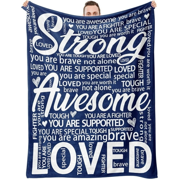 Blanket Gifts for Women Men - Get Well Blanket, Inspirational Gifts for Him Her, Feel Better After Surgery Present, Thinking of You Gift for Boyriend Dad Husband 60'''' x 50''''