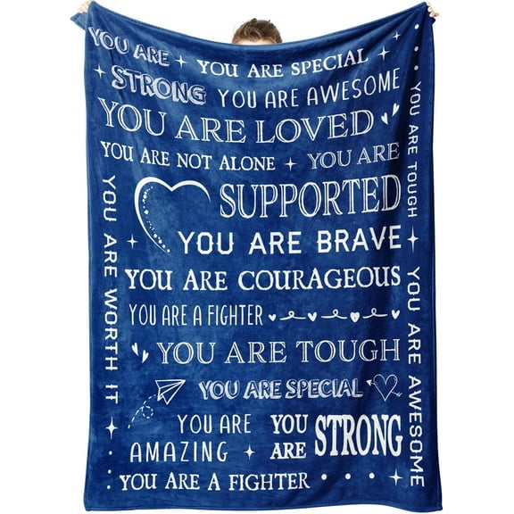 Blanket Gifts for Women or Men - Get Well Blanket, Inspirational Gifts for Her Him, Feel Better After Surgery Gifts, Thinking of You Gifts for Mom Friend Sister Coworker