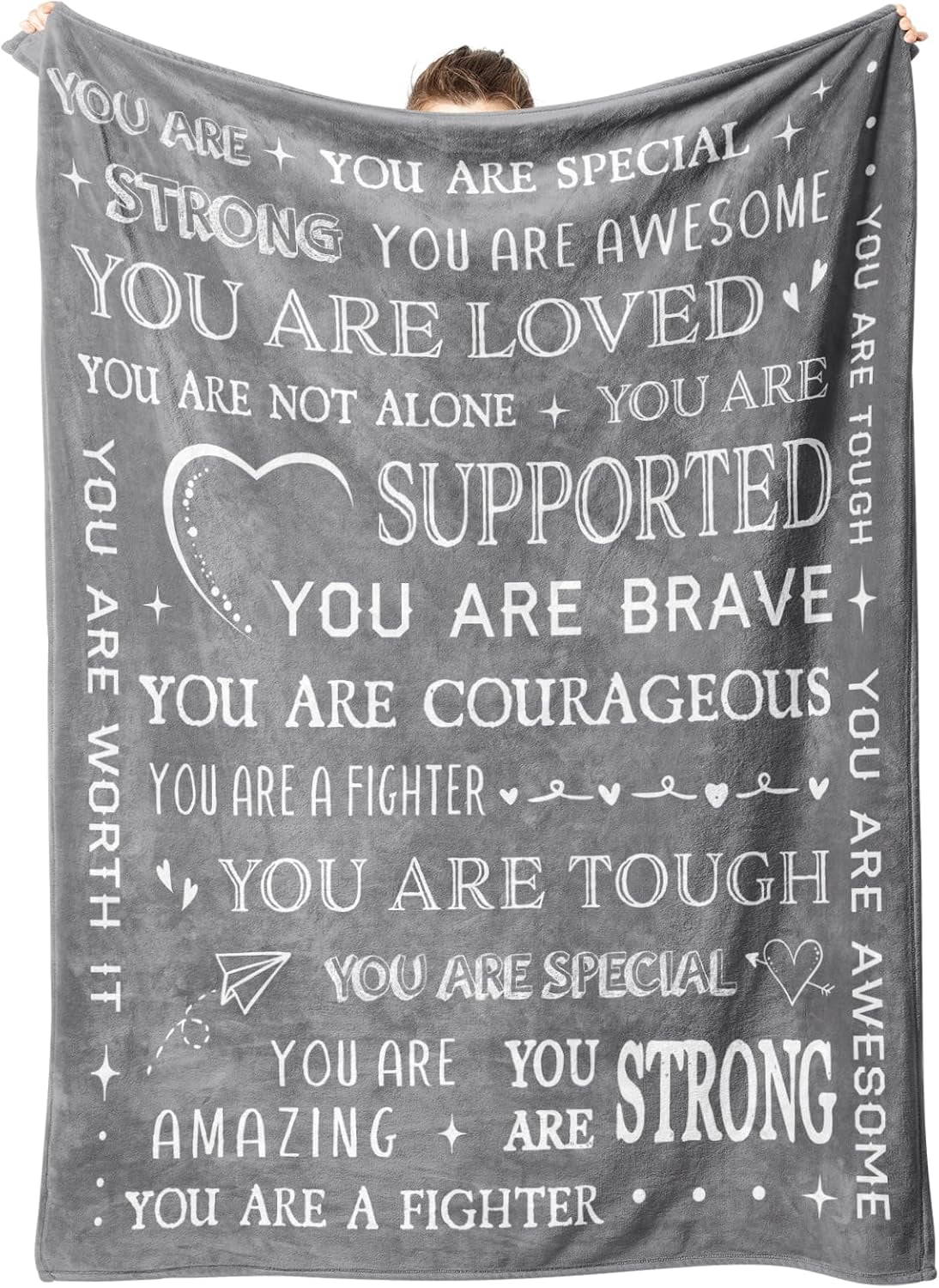 Blanket Gifts for Women or Men - Get Well Blanket, Inspirational Gifts for Her Him, Feel Better After Surgery Gifts, Thinking of You Gifts for Mom Friend Sister Coworker