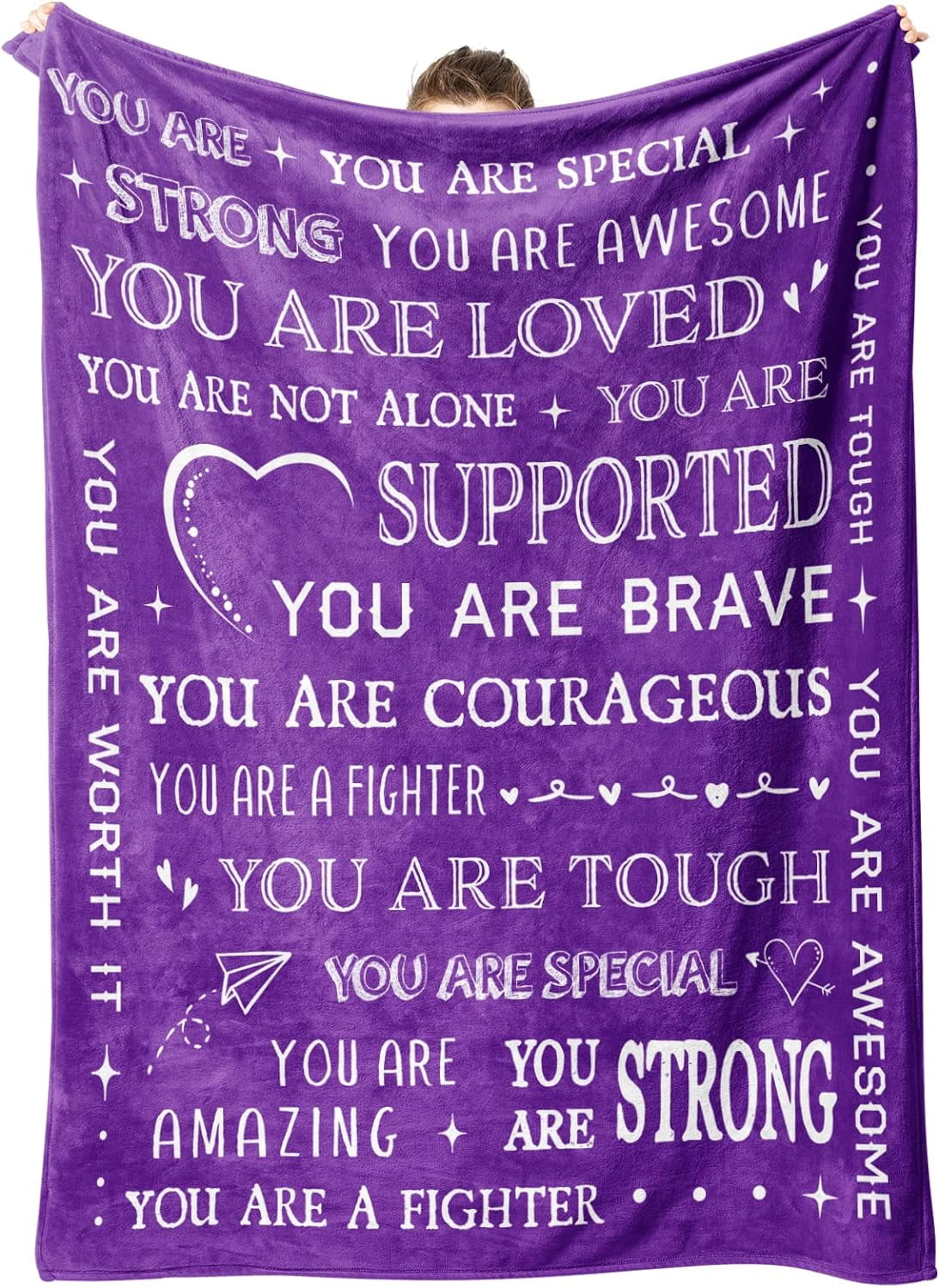 Blanket Gifts for Women or Men - Get Well Blanket, Inspirational Gifts for Her Him, Feel Better After Surgery Gifts, Thinking of You Gifts for Mom Friend Sister Daughter