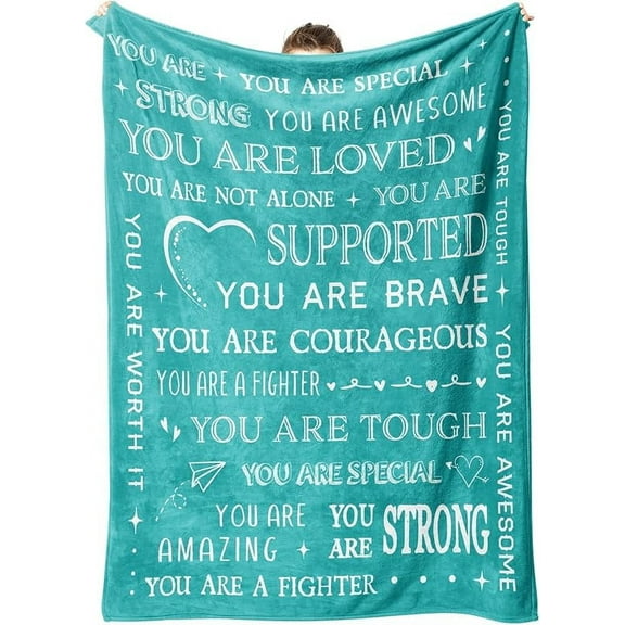 Blanket Gifts for Women or Men - Get Well Blanket, Inspirational Gifts for Her Him, Feel Better After Surgery Present, Thinking of You Gift for Mom Friend Sister Coworker, 60'' x 50''
