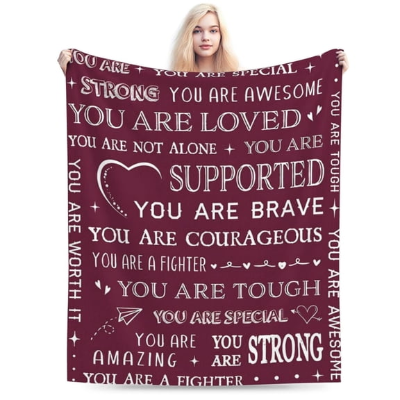 Blanket Gifts for Women Men- Get Well Blanket, Inspirational Gifts for Her Him, Feel Better After Surgery Present, Thinking of You Gift for Mom Grandma Sister Friend 60x50
