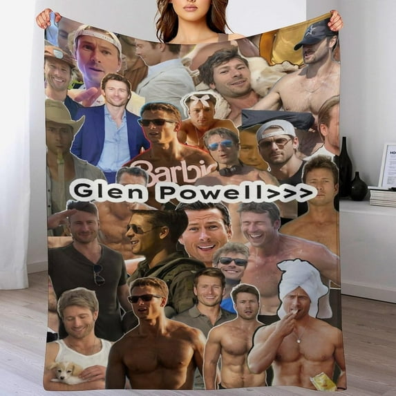 Blanket Glenn Star Powell Blanket Poster Soft Comfortable Warm Wool Blanket Fan Gift Suitable for Room Sofa Office Bed Car Camping Sofa Decoration Comfortable 30"x40"